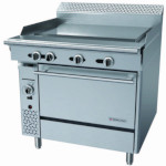 Garland C36-19S - Heavy Duty Range, gas, 36” Plancha, Hi-Lo valve controls, open cabinet base