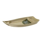 GET 136-TD - Traditional Boat Plate, 10 oz., 10-1/2 x 4-3/4 inch, 2 sections, (Case of 12)