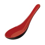 GET 6026-RB - FUJI Soup Spoon, 0.8 oz., red/black (Case of 60)
