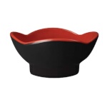 GET B-129-F - Fuji Side Dish, 3 oz., round, melamine, red/black, (Case of 12)