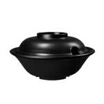 GET B-720-BK - Fuji Bowl, 16 oz., round, with lid, melamine, red/black, (Case of 24)