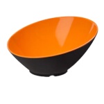 GET B-788-OR/BK - Brasilia Bowl, 16 oz., round, cascading, orange/black, (Case of 6)