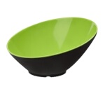GET B-792-G/BK - Brasilia Bowl, 24 oz., round, cascading, green/black, (Case of 6)