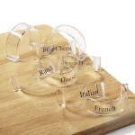 GET CLIPS-8-CL - Salad Dressing Bottle Clips, (6) pre-labeled (2) plain, (Case of 12 Sets)