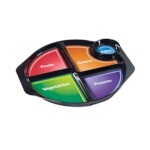 GET CP-535-CMP - Compartment Plate, 11 x 10 inch, 5-section, labeled groups, (Case of 12)