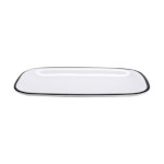 GET CS-1280-W/BK - Settlement Bistro Dinner Platter, 11-3/4