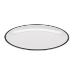 GET OP-960-W/BK - Settlement Bistro Dinner Plate, 9