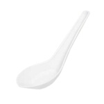 GET M-6030-W - Hidden Treasures Won-Ton Soup Spoon, .65 oz., white (Case of 60)