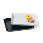 GET ML-155-BK - Bake & Brew Display Tray, 14 x 11-1/2 inch, scallop, black, (Case of 6)