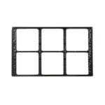 GET ML-168-BK - Tile, full size, (6) cut outs for square crocks, melamine, black