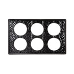 GET ML-171-BK - Tile, full size, (6) cut outs for CR-0120, melamine, black