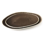 GET OP-1518-PCF - Osslo Platter, 15 x 11 inch, oval, flare, pottery coffee, (Case of 6)
