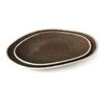 GET OP-1813-PCF - Osslo Platter, 17-3/4 x 13 inch, oval, flare, pottery coffee, (Case of 3)