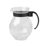GET P-4091-PC-BK - Tahiti Pitcher, 90 oz., black handle, polycarbonate, clear, (Case of 12)