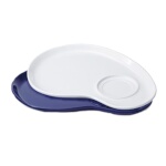 GET PP-976-W - Pallette Plate, 12 inch, slot for bowl, melamine, white, (Case of 12)