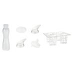 GET SDB-32-PC-SET - Salad Dressing Set, 25 piece, (1) rack and (4) 32 oz. bottles, clear