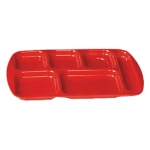 GET TL-152-RO - Cafeteria Tray, 14 x 10 inch, 6 sections, left-hand, orange, (Case of 12)