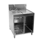 Glastender SWB-24L-C - Underbar Wet Waste Sink, 24