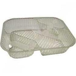 Gold Medal 5254 - Three Compartment Nacho Tray, 500 per case