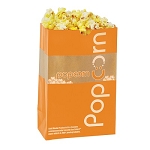 Gold Medal 2210E - EcoSelect Laminated Popcorn Bags, 170 oz., Orange, 500 per Case