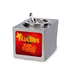 (Discontinued) Gold Medal 2365LS - Cheese Warmer, dipper style, 4 qt insert (not included), lighted sign
