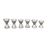 Browne 1295 - Double Jigger, 1 - 1-1/4 oz., satin finish interior, stainless