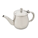 Browne CT1 - Teapot, 10 oz., gooseneck, hinged lid, stainless steel