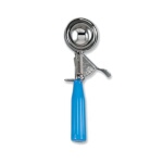 (Discontinued) Browne HL12616 - Disher, size 16, 2.4 oz., 18/8 stainless steel, poly handle, blue