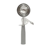 Browne 573308 - Disher, size 8, 3.96 oz., 18/8 stainless steel, poly handle, gray
