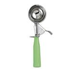 Browne 573312 - Disher, size 12, 3.21 oz., 18/8 stainless steel, poly handle, green