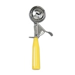 Browne 573320 - Disher, size 20, 1.96 oz., 18/8 stainless steel, poly handle, yellow