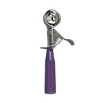 Browne 573340 - Disher, size 40, 0.88 oz., 18/8 stainless steel, poly handle, purple