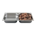 Browne 578002 - Steam Table Pan, full size, divided, 7 qt., 2-1/2