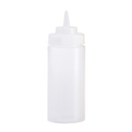 Browne 57801600 - Squeeze Bottle, 16 oz., wide mouth, no drip tip, polyethylene, clear