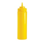 Browne 57801617 - Squeeze Bottle, 16 oz., wide mouth, no drip tip, polyethylene, yellow
