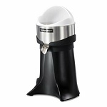 Hamilton Beach HCJ967R - Citrus Juicer, induction motor, (3) sizes stainless steel reamers, extra tall spout