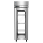 Hoshizaki PT1A-FGE-FGE - Steelheart Refrigerator, pass-thru, one-section, (1) full-height glass door