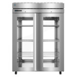 Hoshizaki PT2A-FGE-FGE - Steelheart Refrigerator, pass-thru, two-section, (2) full-height glass doors