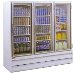 Howard-McCray GR75BM - Refrigerator Merchandiser, 3 Section, Hinged Doors