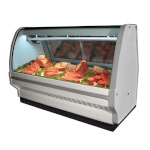 Howard-McCray R-CMS40E-4C-LED - Meat Display Case, Single Duty, Curved Glass
