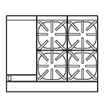 Imperial IR-4-G12-XB - Restaurant Range, gas, 36