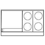 Imperial IR-4-G24T-E-C-XB - Restaurant Range, electric, 48