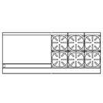 Imperial IR-6-G36 - Restaurant Range, gas, 72