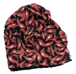 Intedge 346-HP - Hot Peppers Chef's Hat, Adjustable velcro closure, One size fits all