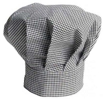 Intedge 346-HT - Houndstooth Chef's Hat, Adjustable Velcro closure, One size fits all