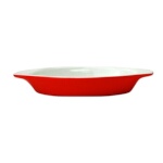 International Tableware WRO-8-EW-CR - Welsh Rarebit, 8 oz., white/crimson red (Case of 36)