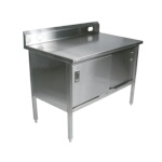 John Boos 180-31 - Deli Table, 48 x 24 inch, stainless steel cabinet base, sliding doors
