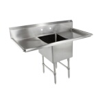 John Boos 1B244-2D24 - Compartment Sink, 75 x 29-1/2 x 43 inch, (2) drainboards