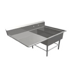John Boos 2PB14314-1D24L - Two Compartment Sink, 56-3/16