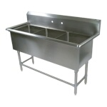 John Boos 3PB204 - Sink, 3-compartment, 65-1/8